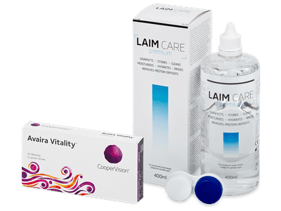 Avaira Vitality (3 лещи) + разтвор Laim-Care 400 ml