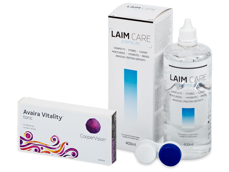 Avaira Vitality Toric (6 лещи) + разтвор Laim-Care 400 ml - Пакет на оферта