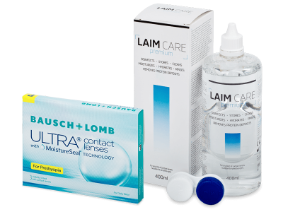 Bausch + Lomb ULTRA for Presbyopia (3 лещи) + разтвор Laim-Care 400 ml
