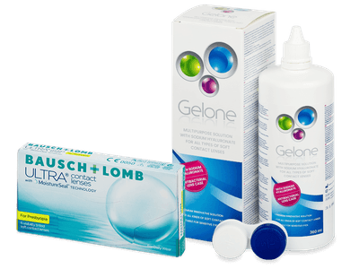 Bausch + Lomb ULTRA for Presbyopia (6 лещи) + разтвор Gelone 360 ml - Пакет на оферта