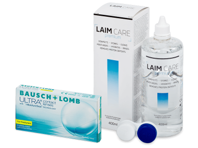 Bausch + Lomb ULTRA for Presbyopia (6 лещи) + разтвор Laim-Care 400 ml