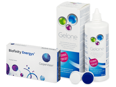 Biofinity Energys (3 лещи) + разтвор Gelone 360 ml - Пакет на оферта