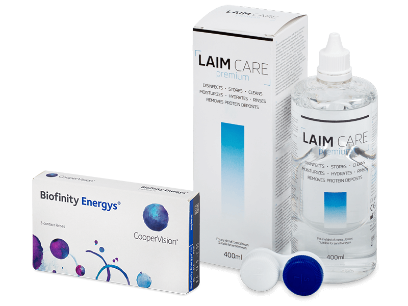 Biofinity Energys (3 лещи) + разтвор Laim-Care 400 ml - Пакет на оферта