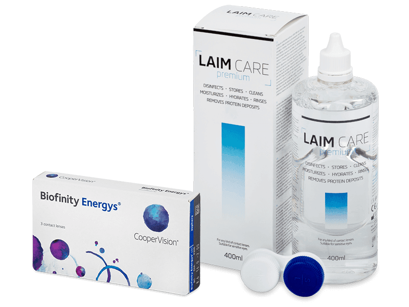 Biofinity Energys (3 лещи) + разтвор Laim Care 400 ml - Пакет на оферта