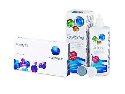 Biofinity XR (3 лещи) + разтвор Gelone 360 ml - По-старт дизайн