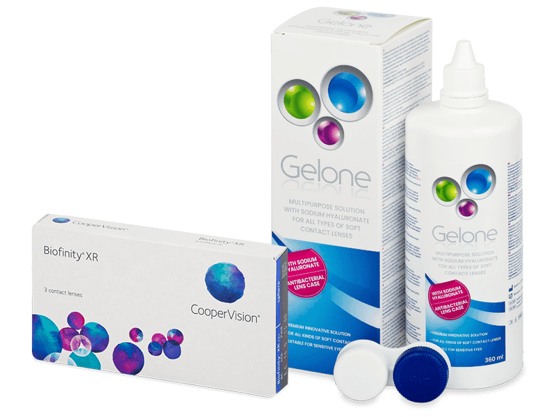 Biofinity XR (3 лещи) + разтвор Gelone 360 ml - Пакет на оферта