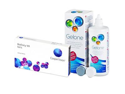 Biofinity XR Toric (3 лещи) + разтвор Gelone 360 ml