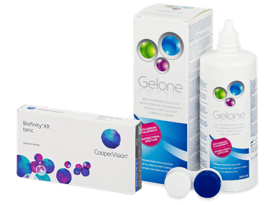 Biofinity XR Toric (3 лещи) + разтвор Gelone 360 ml