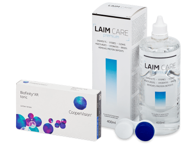 Biofinity XR Toric (3 лещи) + разтвор Laim-Care 400 ml
