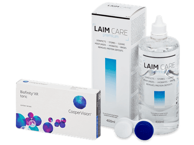 Biofinity XR Toric (3 лещи) + разтвор Laim-Care 400 ml