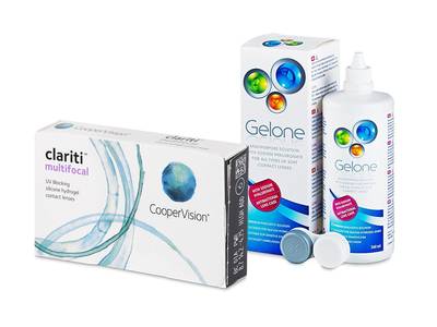 Clariti Multifocal (6 лещи) + разтвор Gelone 360 ml