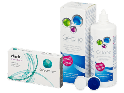 Clariti Multifocal (6 лещи) + разтвор Gelone 360 ml - Пакет на оферта
