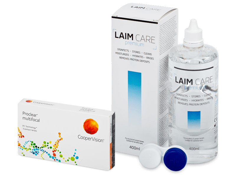 Proclear Multifocal (3 лещи) + разтвор Laim-Care 400 ml - Пакет на оферта