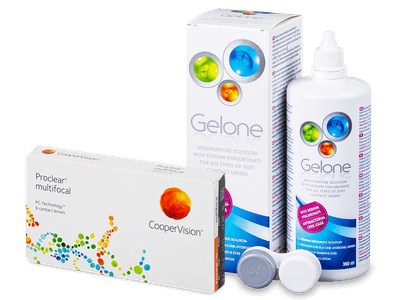 Proclear Multifocal (6 лещи) + разтвор Gelone 360 ml