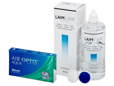Air Optix Aqua (6 лещи) + Разтвор Laim-Care 400 мл.
