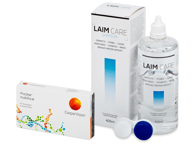 Proclear Multifocal (6 лещи) + разтвор Laim-Care 400 ml - Пакет на оферта