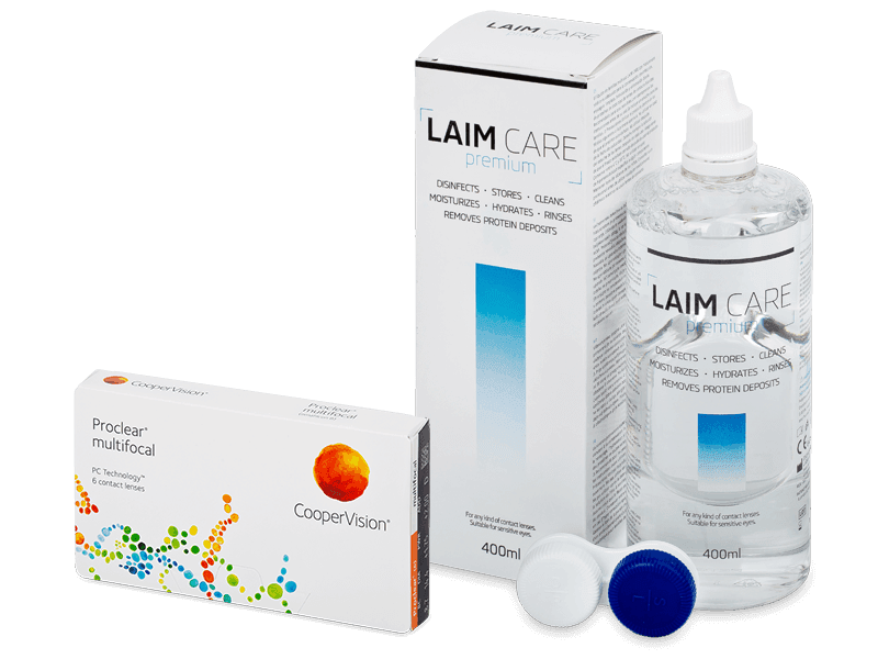 Proclear Multifocal (6 лещи) + разтвор Laim Care 400 ml - Пакет на оферта