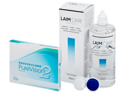 PureVision 2 (3 лещи) + разтвор Laim-Care 400 ml