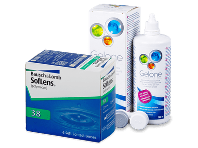 SofLens 38 (6 лещи) + разтвор Gelone 360 ml - Пакет на оферта