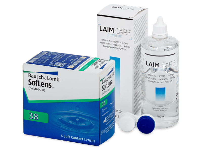 SofLens 38 (6 лещи) + разтвор Laim-Care 400 ml - Пакет на оферта