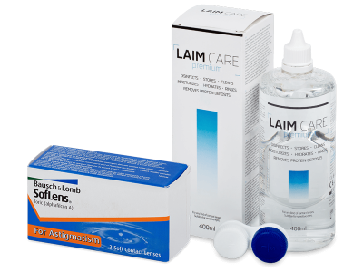 SofLens Toric (3 лещи) + разтвор Laim-Care 400 ml - Този продукт се предлага и в този вариант на опаковката