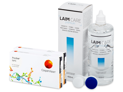 Proclear Toric XR (2x3 лещи) + разтвор Laim Care 400ml