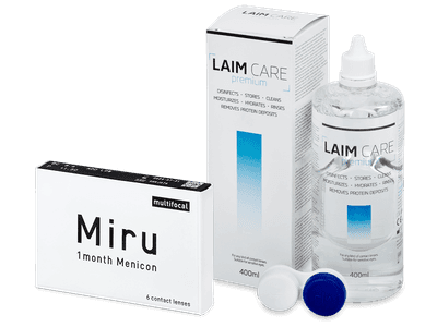 Miru 1 Month Menicon Multifocal (6 лещи) + разтвор Laim-Care 400 ml