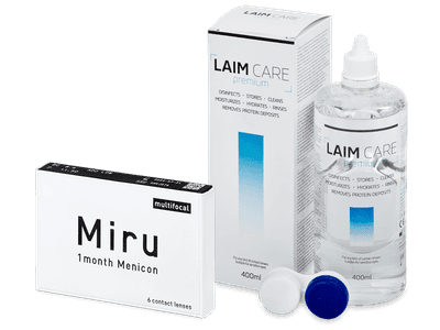 Miru 1month Menicon multifocal (6 лещи) + разтвор Laim-Care 400 ml