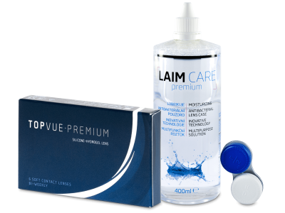 TopVue Premium (6 лещи) + Разтвор Laim-Care 400 мл