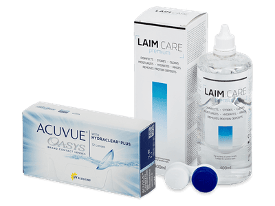 Acuvue Oasys (12 лещи) + разтвор Laim Care 400 ml