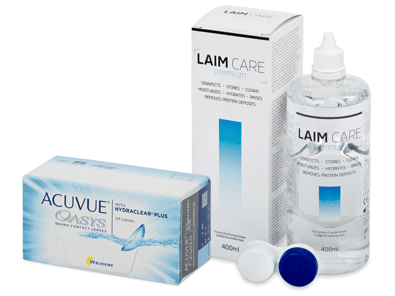 Acuvue Oasys (24 лещи) + разтвор Laim Care 400 ml - Пакет на оферта