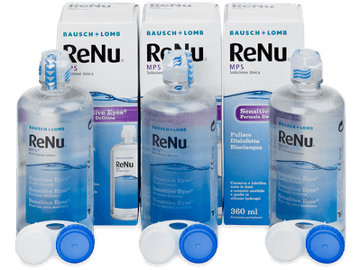 Разтвор Sensitive Eyes ReNu MPS 3 х 360 ml - Икономичен пакет 3 разтвора