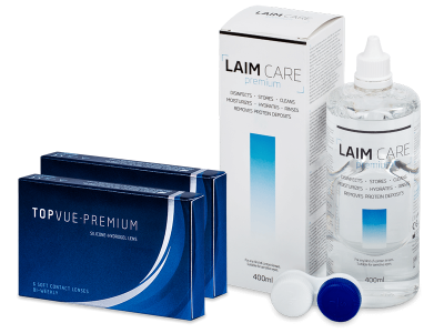 TopVue Premium (12 лещи) + разтвор Laim-Care 400 ml