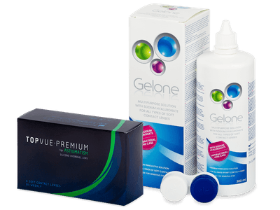 TopVue Premium for Astigmatism (6 лещи) + разтвор Gelone 360 ml