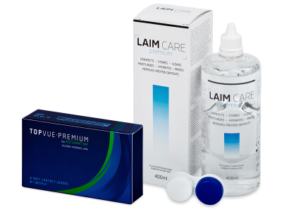 TopVue Premium for Astigmatism (6 лещи) + разтвор Laim-Care 400 мл