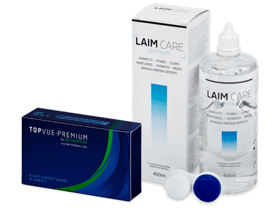 TopVue Premium for Astigmatism (6 лещи) + разтвор Laim-Care 400 мл