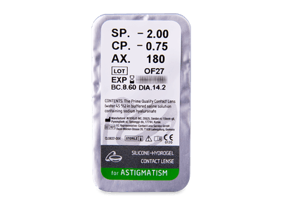 TopVue Air for Astigmatism (6 лещи) - Преглед на блистер