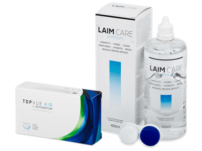 TopVue Air for Astigmatism (6 лещи) + разтвор Laim-Care 400 ml