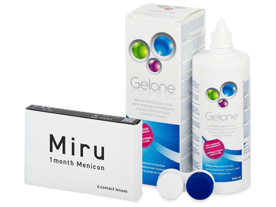 Miru 1month Menicon (6 лещи) + разтвор Gelone 360 ml