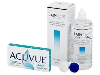 Acuvue Oasys with Transitions (6 лещи) + Laim-Care ратвор 400 ml