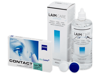 Carl Zeiss Contact Day 30 Compatic (6 лещи) + разтвор Laim-Care 400 ml - По-старт дизайн