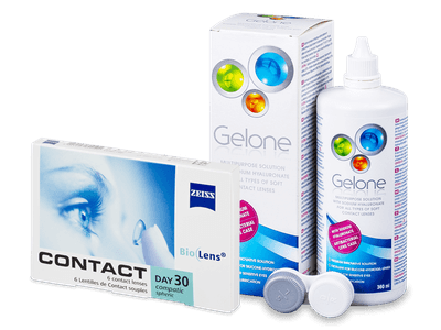 Carl Zeiss Contact Day 30 Compatic (6 лещи) + разтвор Gelone 360 ml - Пакет на оферта