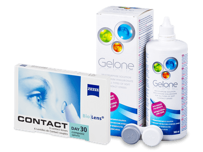 Carl Zeiss Contact Day 30 Compatic (6 лещи) + разтвор Gelone 360 ml - По-старт дизайн