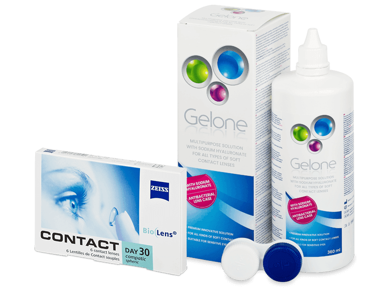 Carl Zeiss Contact Day 30 Compatic (6 лещи) + разтвор Gelone 360 ml - Пакет на оферта