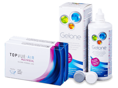 TopVue Air Multifocal (6 лещи) + разтвор Gelone 360 ml