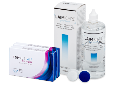 TopVue Air Multifocal (6 лещи) + разтвор Laim-Care 400 ml