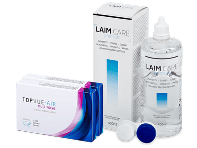 TopVue Air Multifocal (6 лещи) + разтвор Laim-Care 400 ml