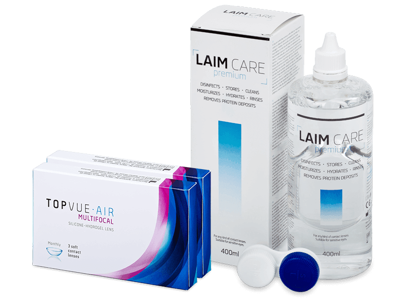 TopVue Air Multifocal (6 лещи) + разтвор Laim Care 400 ml - Пакет на оферта