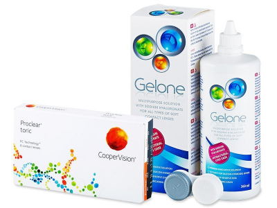 Proclear Toric XR (6 лещи) + разтвор Gelone 360ml