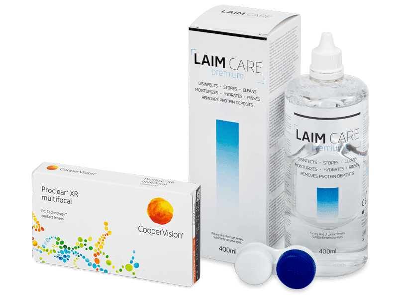 Proclear Multifocal XR (6 лещи) + разтвор Laim Care 400 ml - Пакет на оферта